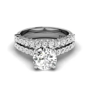 1.35-3.85 CT Round Cut Lab Grown Diamonds - Bridal Set