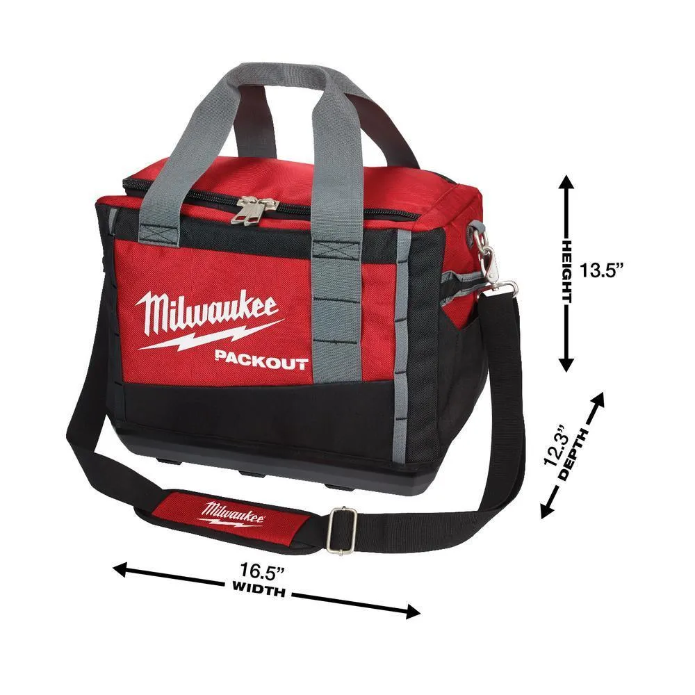 15 in. PACKOUT Tool Bag with Red Zipper Tool Bag