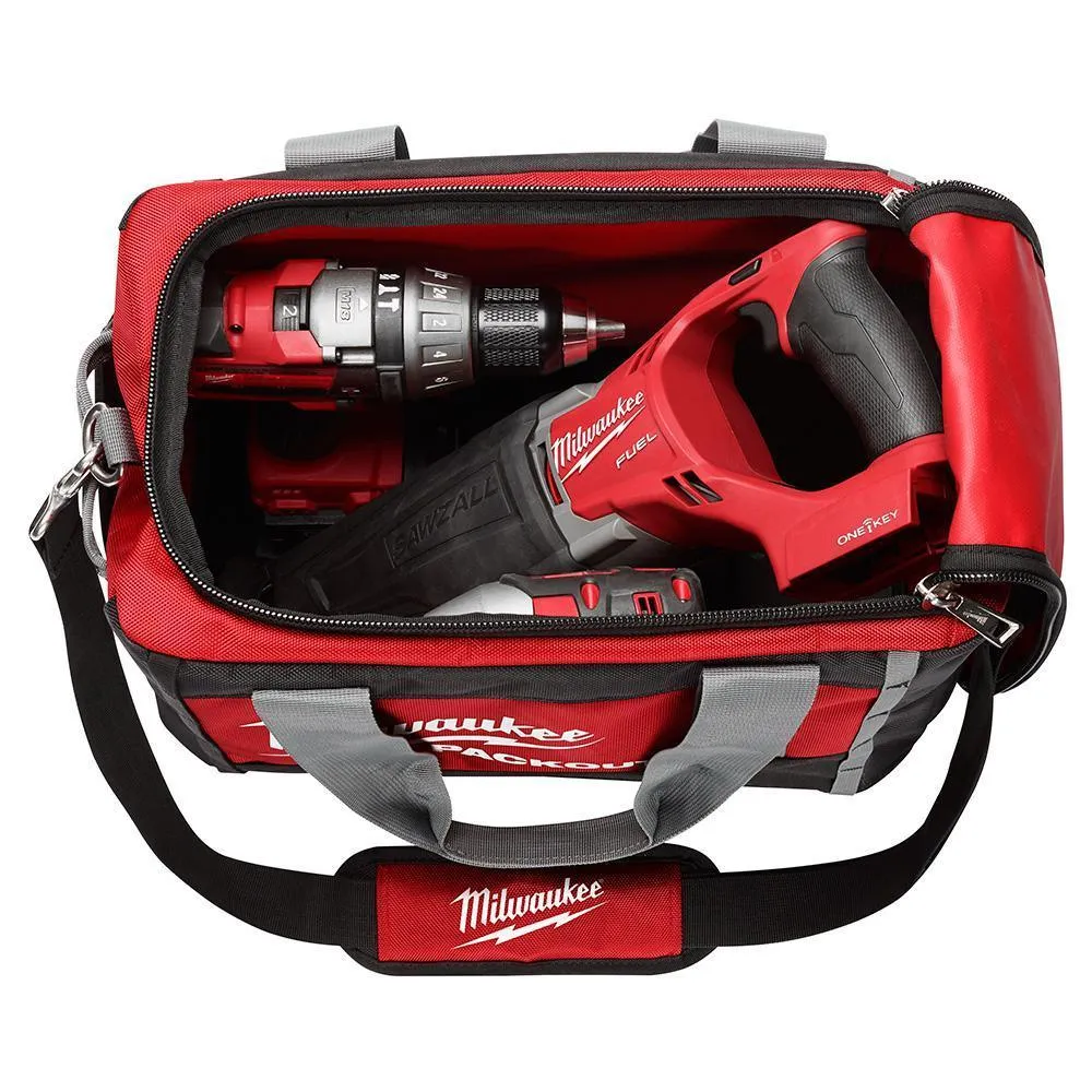 15 in. PACKOUT Tool Bag with Red Zipper Tool Bag