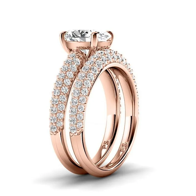 1.70-4.20 CT Round and Oval Cut Lab Grown Diamonds - Bridal Set