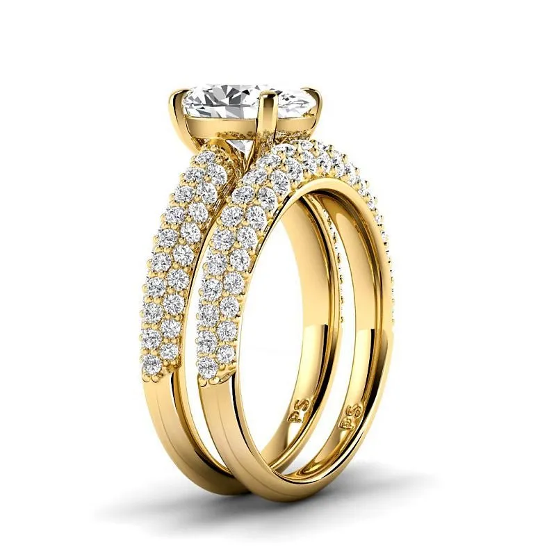 1.70-4.20 CT Round and Oval Cut Lab Grown Diamonds - Bridal Set