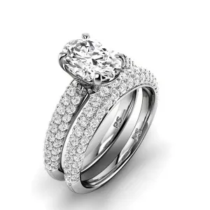1.70-4.20 CT Round and Oval Cut Lab Grown Diamonds - Bridal Set