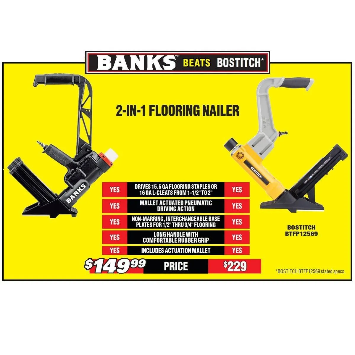 2-in-1 Flooring Air Nailer/Stapler
