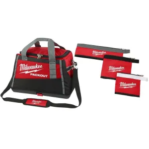 20 in. PACKOUT Tool Bag W/ Multi-Size Zipper Tool Bags in Red (3-Pack)