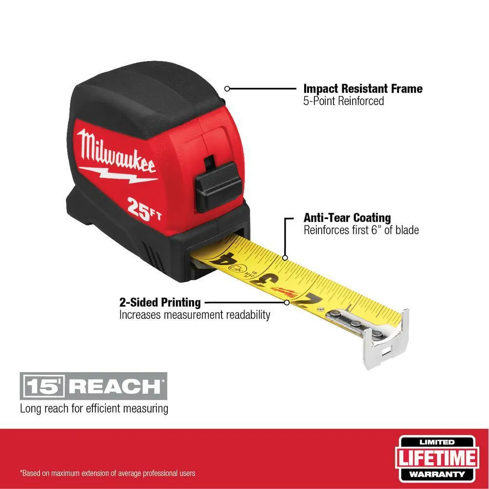 20 in. PACKOUT Tote with 25 ft. x 1.2 in. Compact Wide Blade Tape Measure (2-Pack)