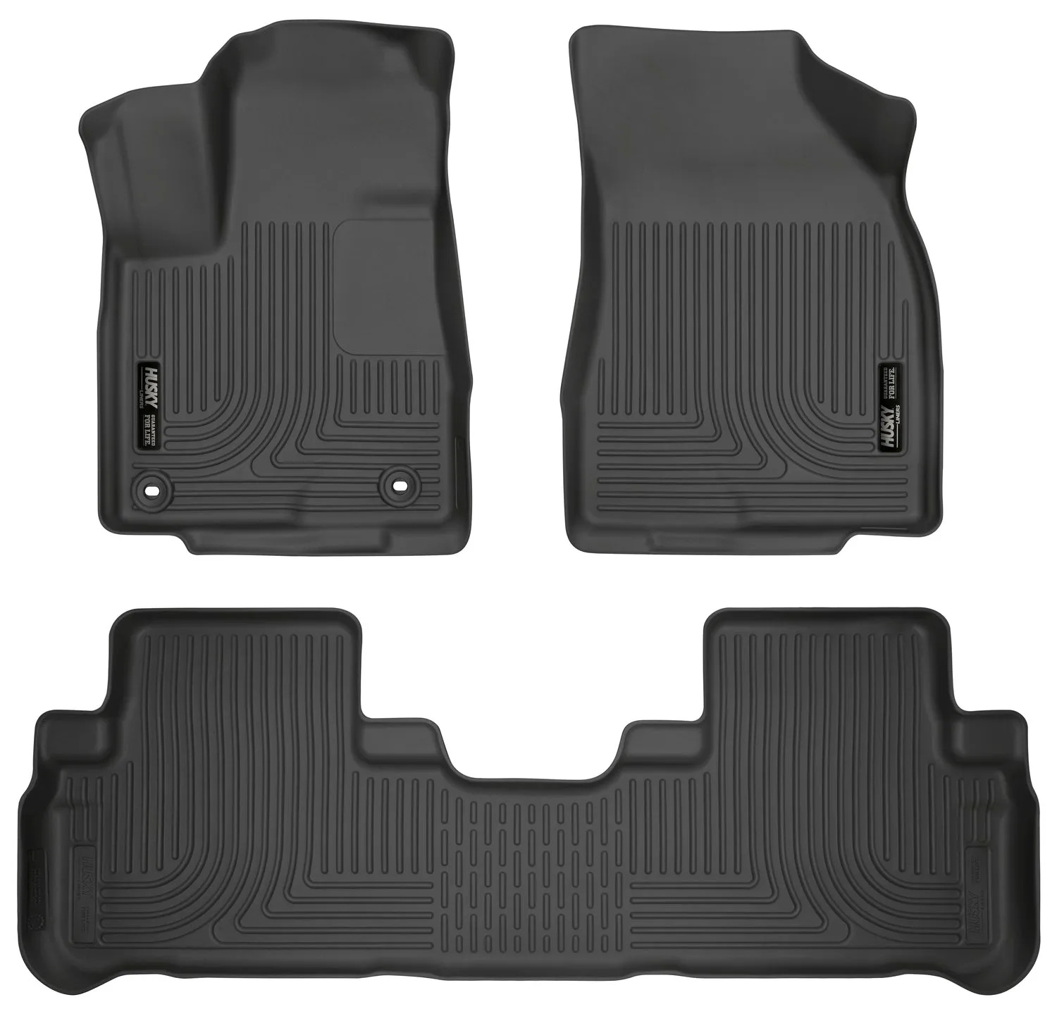 2014-2015 Toyota Highlander Front & 2nd Seat Floor Liners - Black