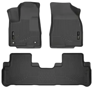 2014-2015 Toyota Highlander Front & 2nd Seat Floor Liners - Black