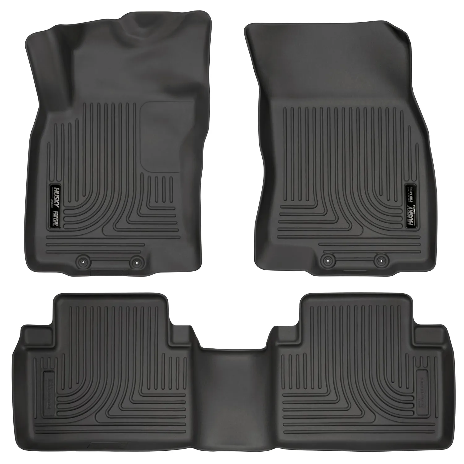 2014-2016 Nissan Rogue Front & 2nd Seat Floor Liners - Black