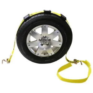 2" x 10' OEM Replacement Wheel Strap w/ 2 Swivel J Hooks w/ 90 angle & 3 Adjustable Rubber Cleats