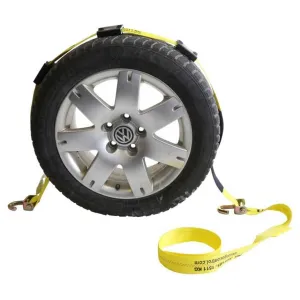 2" x 10' OEM Replacement Wheel Strap with 2 Swivel J Hooks and 3 Adjustable Rubber Cleats