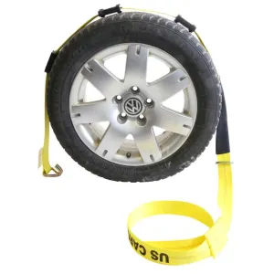 2" x 10' OEM Replacement Wheel Strap with 2 Wire Hooks and 3 Adjustable Rubber Cleats