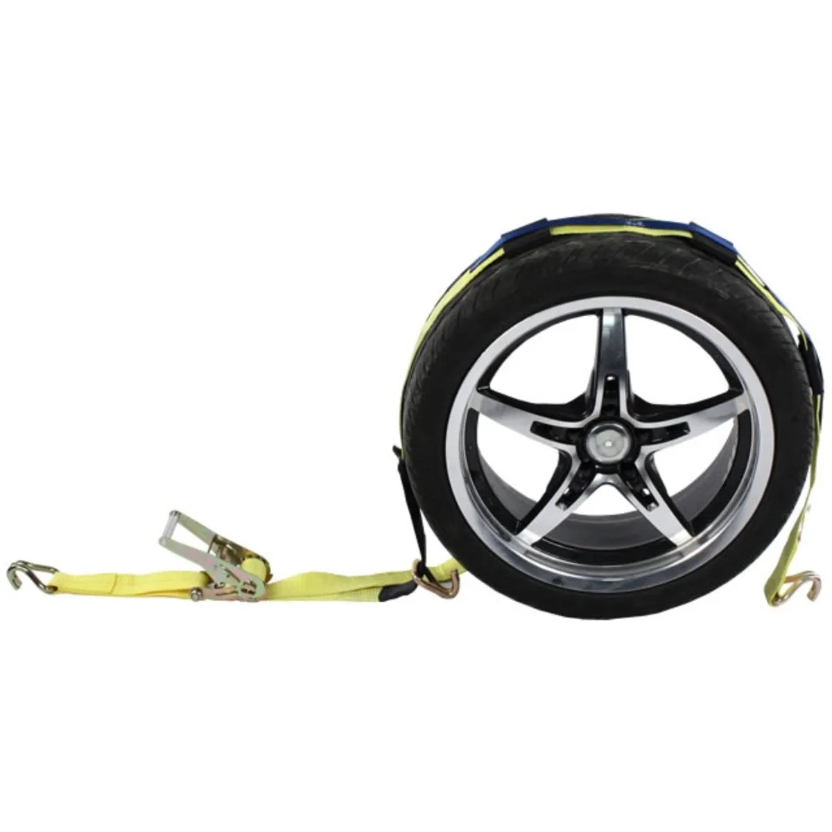 2" x 11' Car Carrier Ratchet Strap w/ Wire Hooks  & 3 Rubber Cleats - 4 Pack