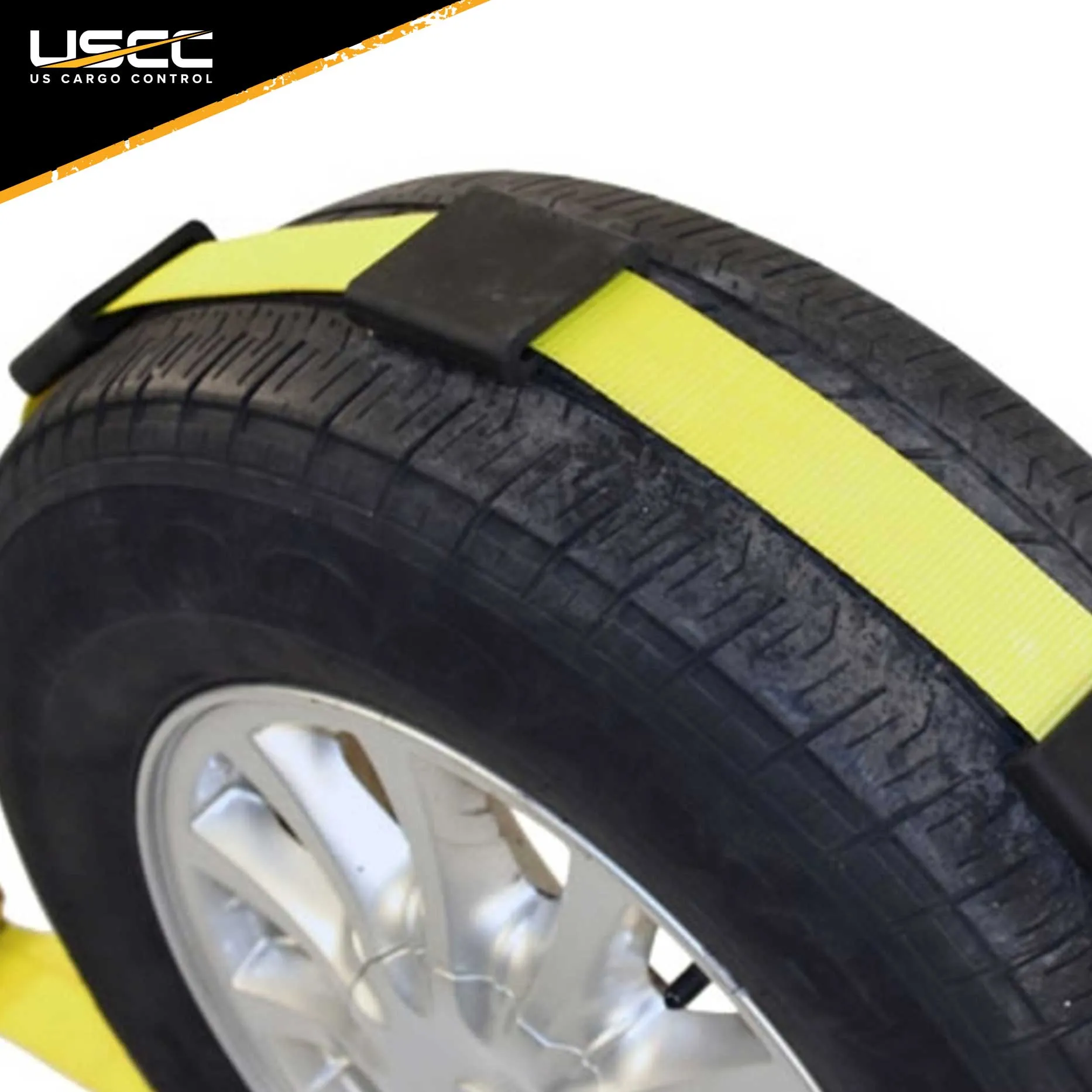 2" x 14' OEM Replacement Wheel Strap with 2 Swivel J Hooks and 3 Adjustable Rubber Cleats
