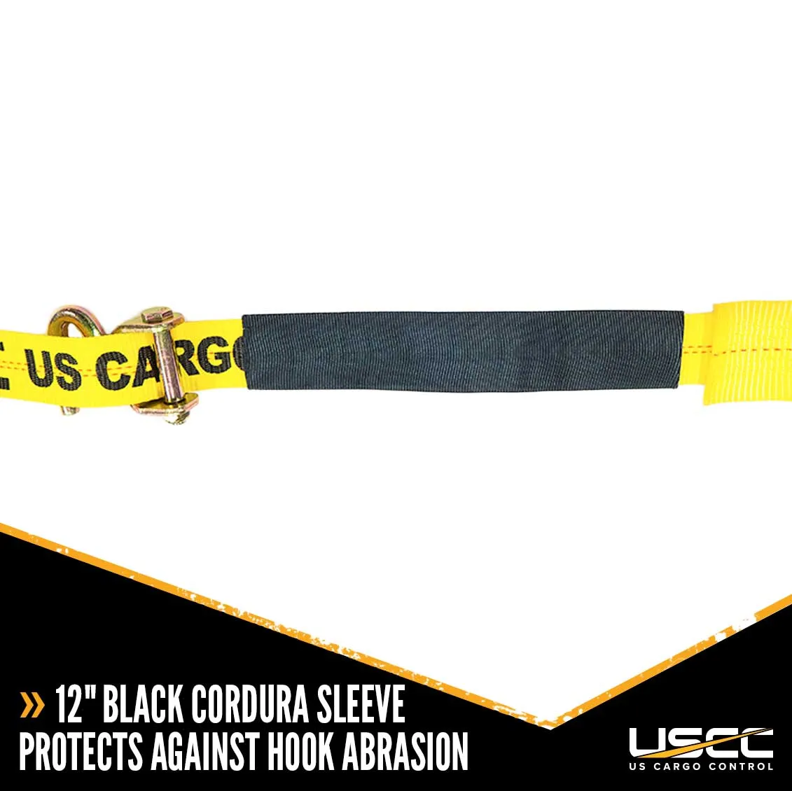 2" x 14' OEM Replacement Wheel Strap with 2 Swivel J Hooks w/ 90 angle & 3 Adjustable Rubber Cleats