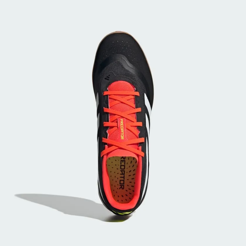 adidas Predator League Low IN Indoor Soccer Shoe - Core Black/White/Solar Red