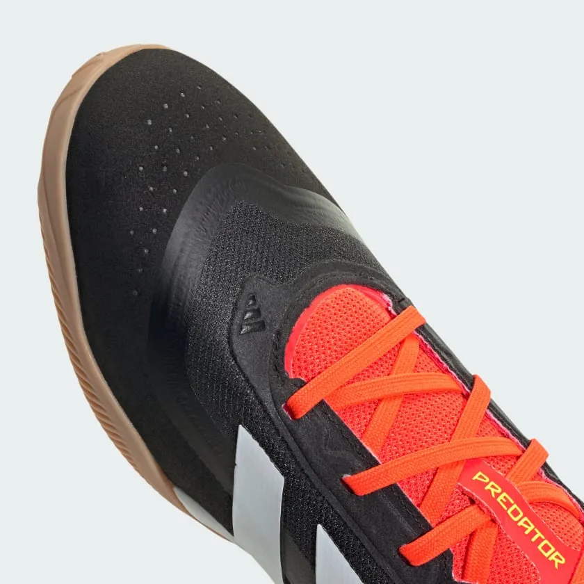 adidas Predator League Low IN Indoor Soccer Shoe - Core Black/White/Solar Red