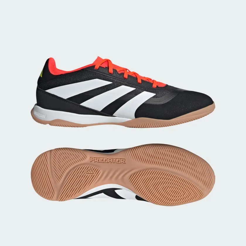 adidas Predator League Low IN Indoor Soccer Shoe - Core Black/White/Solar Red