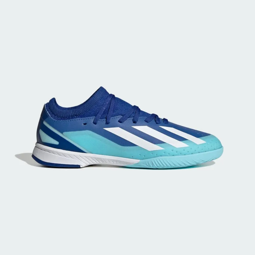 adidas X CRAZYFAST.3 Indoor Soccer Shoes | Bright Royal-Cloud White | Kid's Unisex