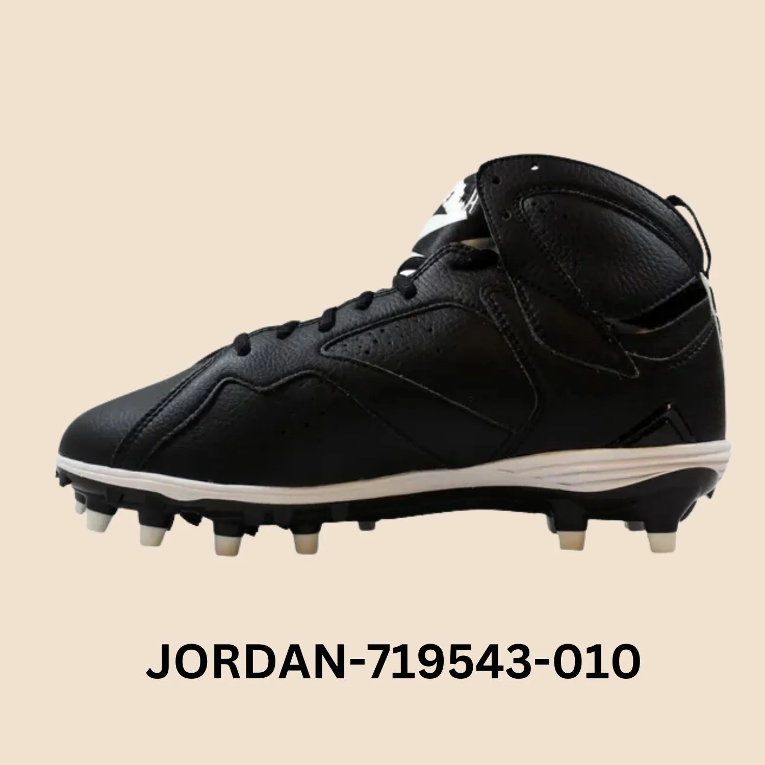 Air Jordan 7 Retro TD Cleats "Black White" Men's Style# 719543-010
