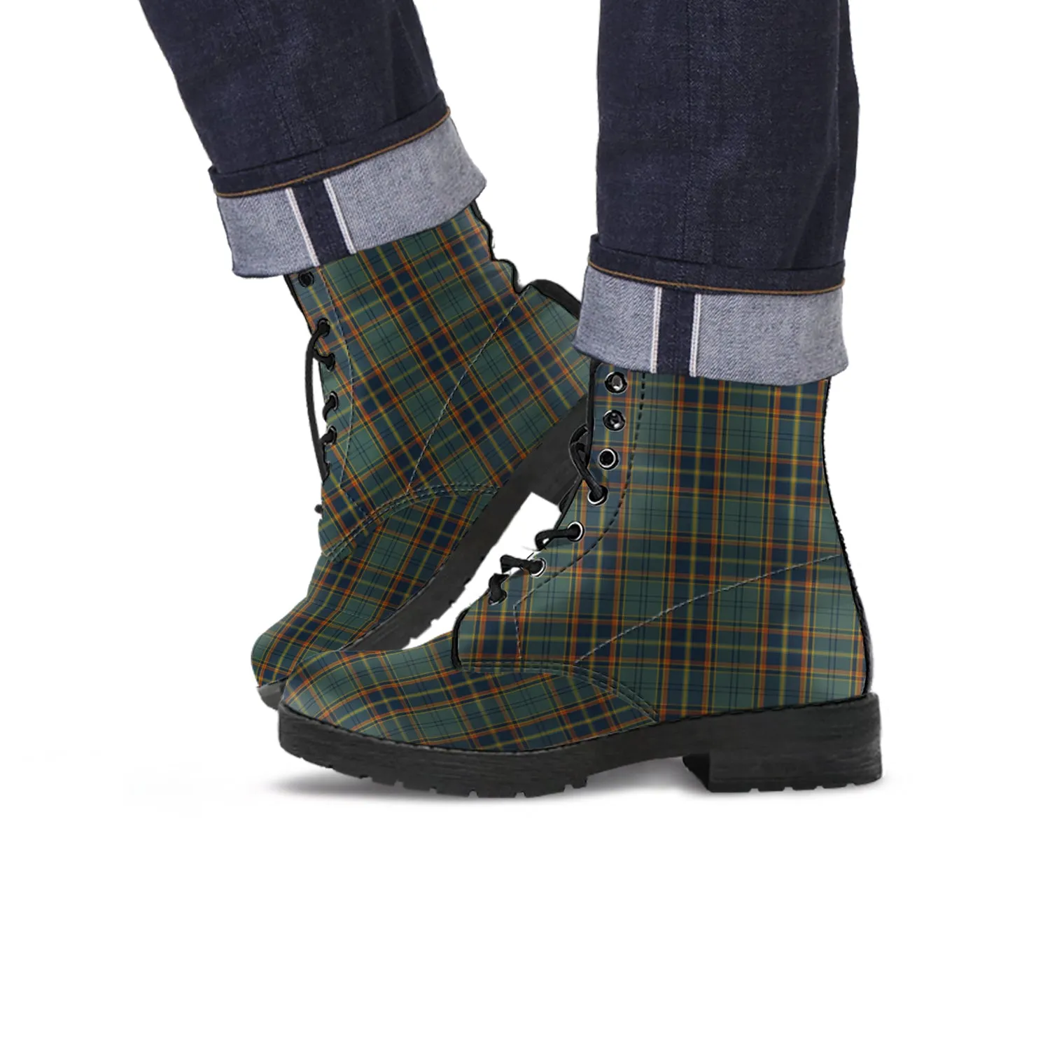 Antrim County Ireland Tartan Leather Boots