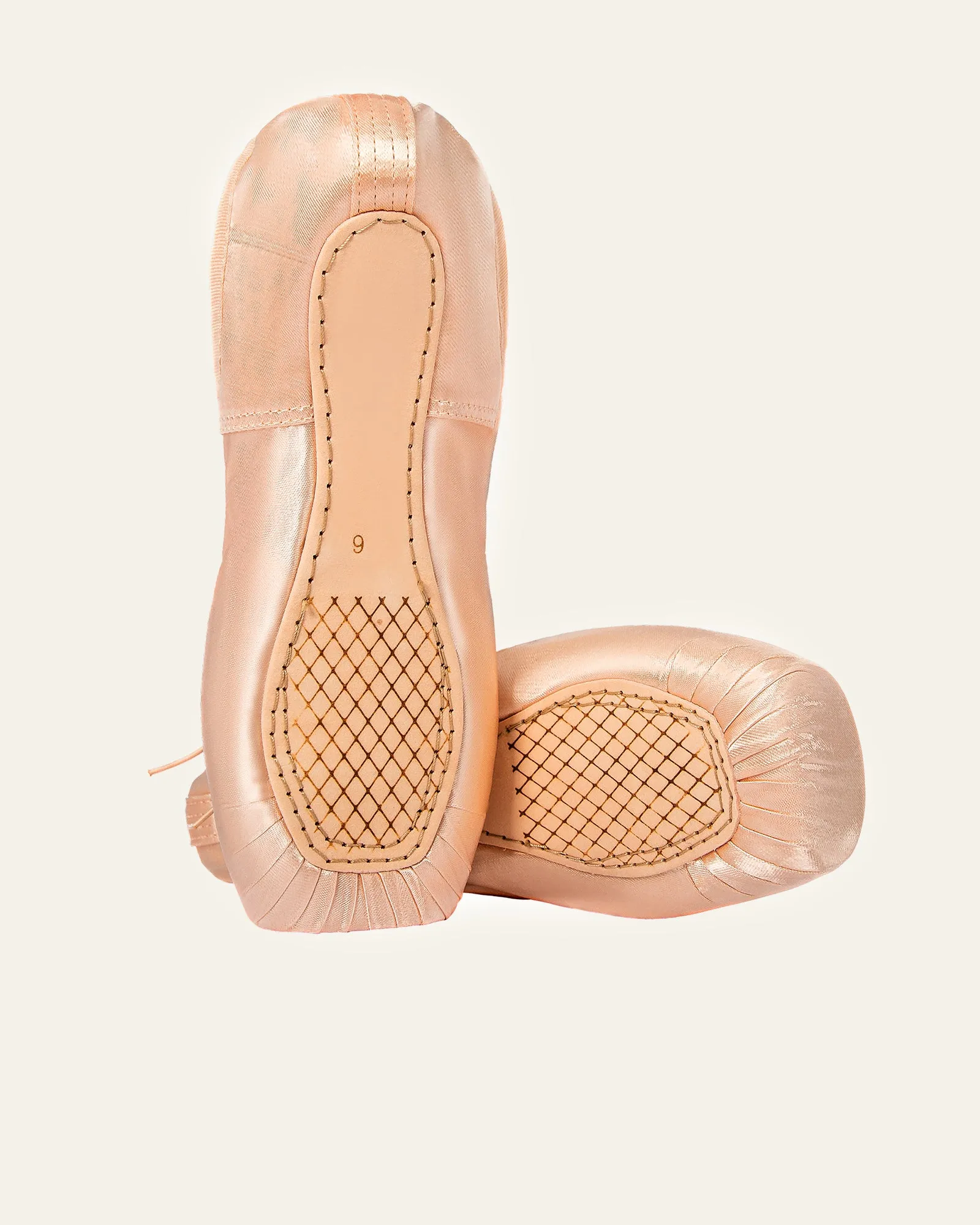 Ballet Pointe Dance Shoes Slipper with Ribbons and Toe Pads for Girls and Women