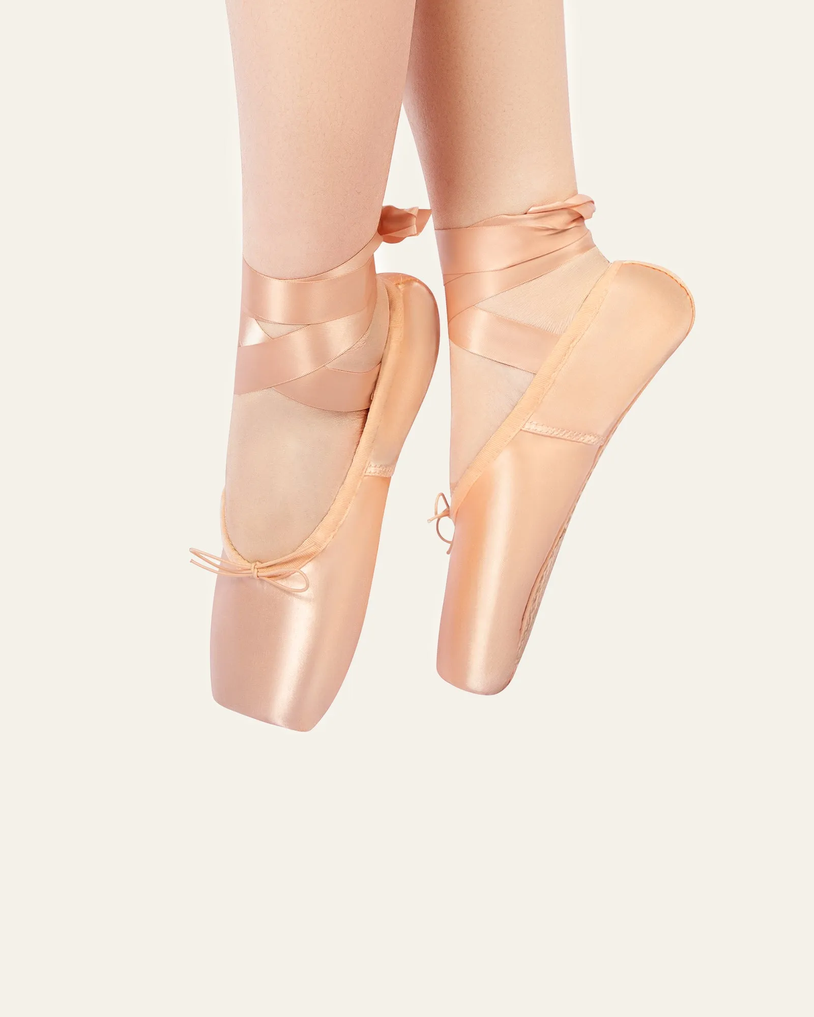 Ballet Pointe Dance Shoes Slipper with Ribbons and Toe Pads for Girls and Women