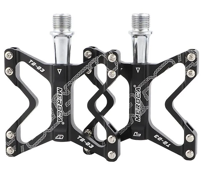black Ultra-light foldable bicycle pedals, mountain bike pedals, aluminum alloy DU bearing pedals AZ17438