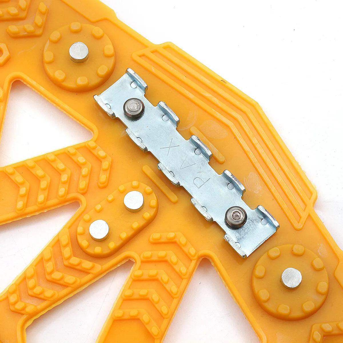 Black/Yellow TPU Non-slip Snow Chain with Anti-skid Steel Plate and Gear for High-grade Exterior Protection