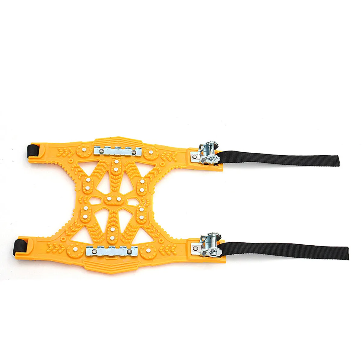 Black/Yellow TPU Non-slip Snow Chain with Anti-skid Steel Plate and Gear for High-grade Exterior Protection
