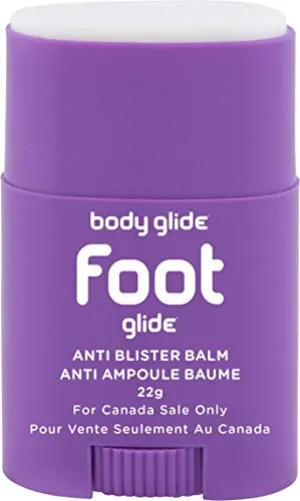 Body Glide Foot Glide Anti Blister Balm, 22g: blister prevention for heels, shoes, cleats, boots, socks, and sandals. Use on toes, heel, ankle, arch, sole and ball of foot