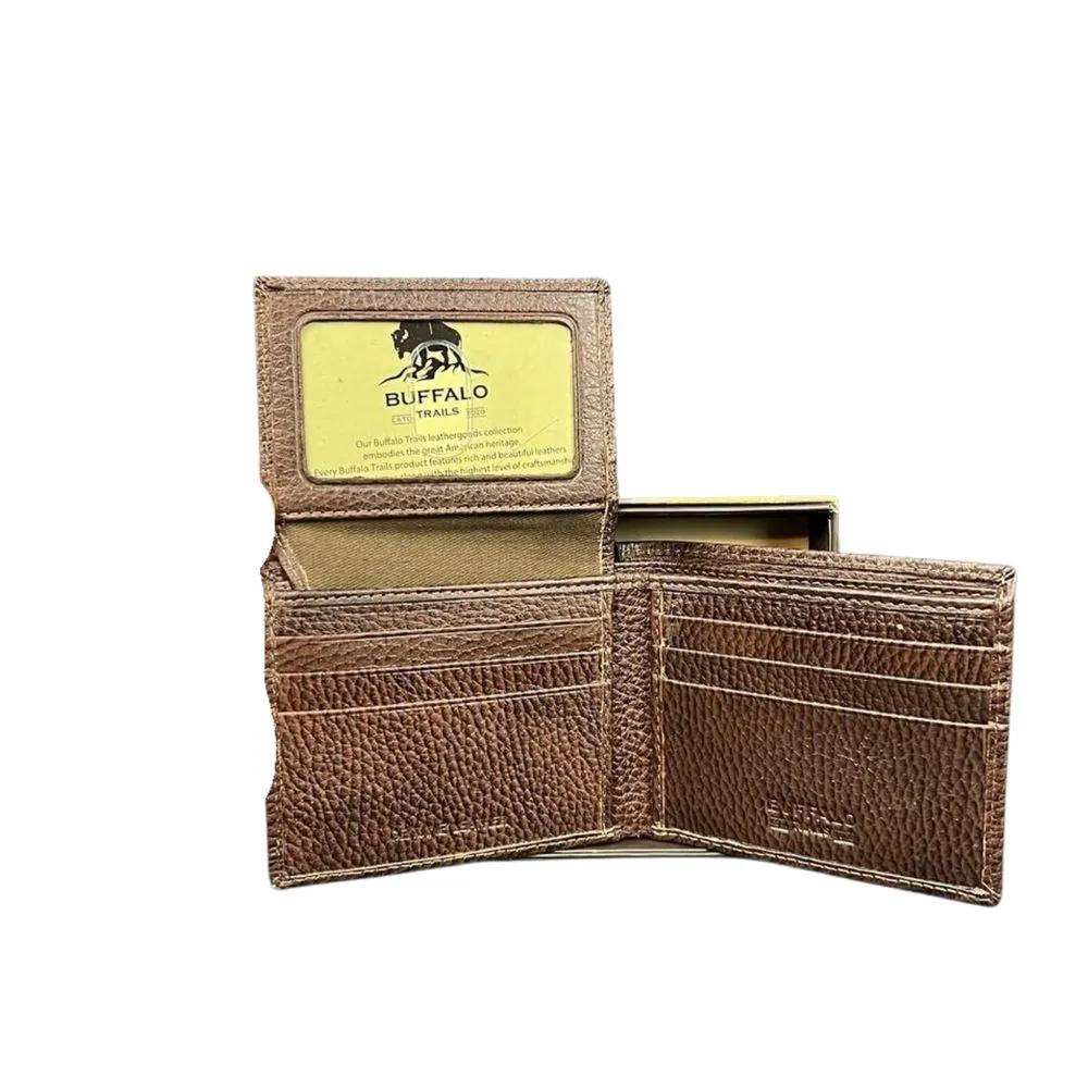 Buffalo Trails full grain Genuine Leather Wallet Brown