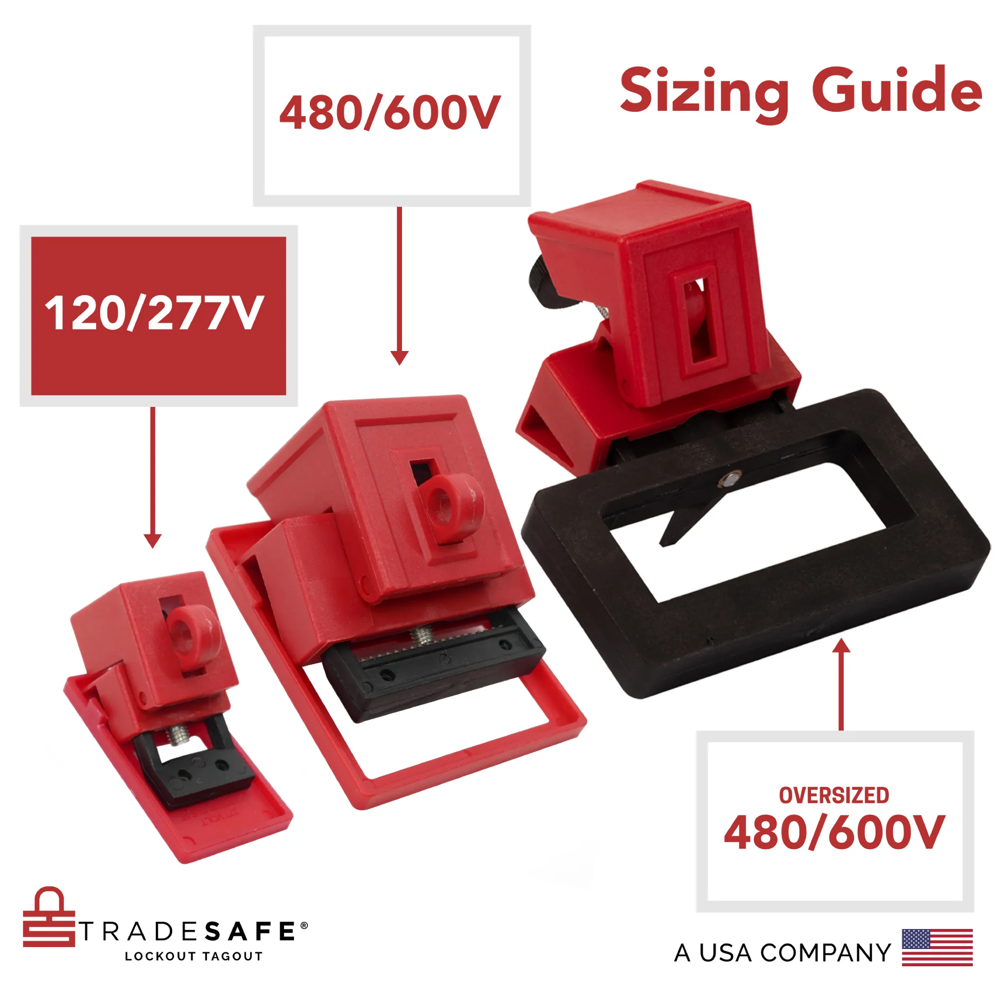 Clamp-on Circuit Breaker Lockout Device – 120/277 Volt – 10 Pack