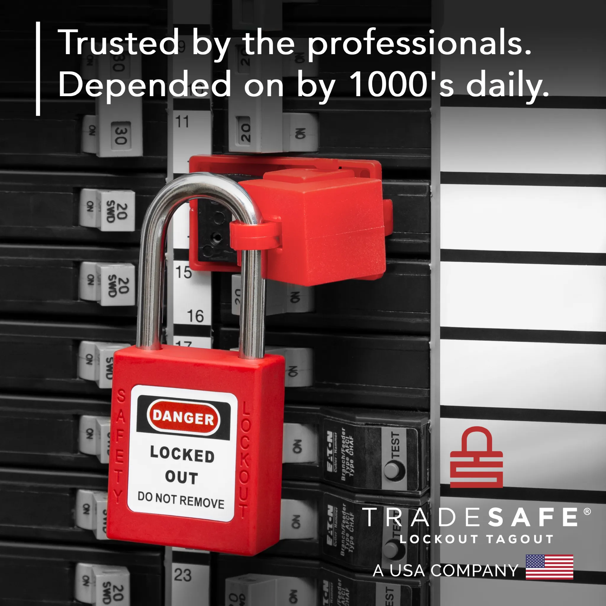 Clamp-on Circuit Breaker Lockout Device – 120/277 Volt – 10 Pack