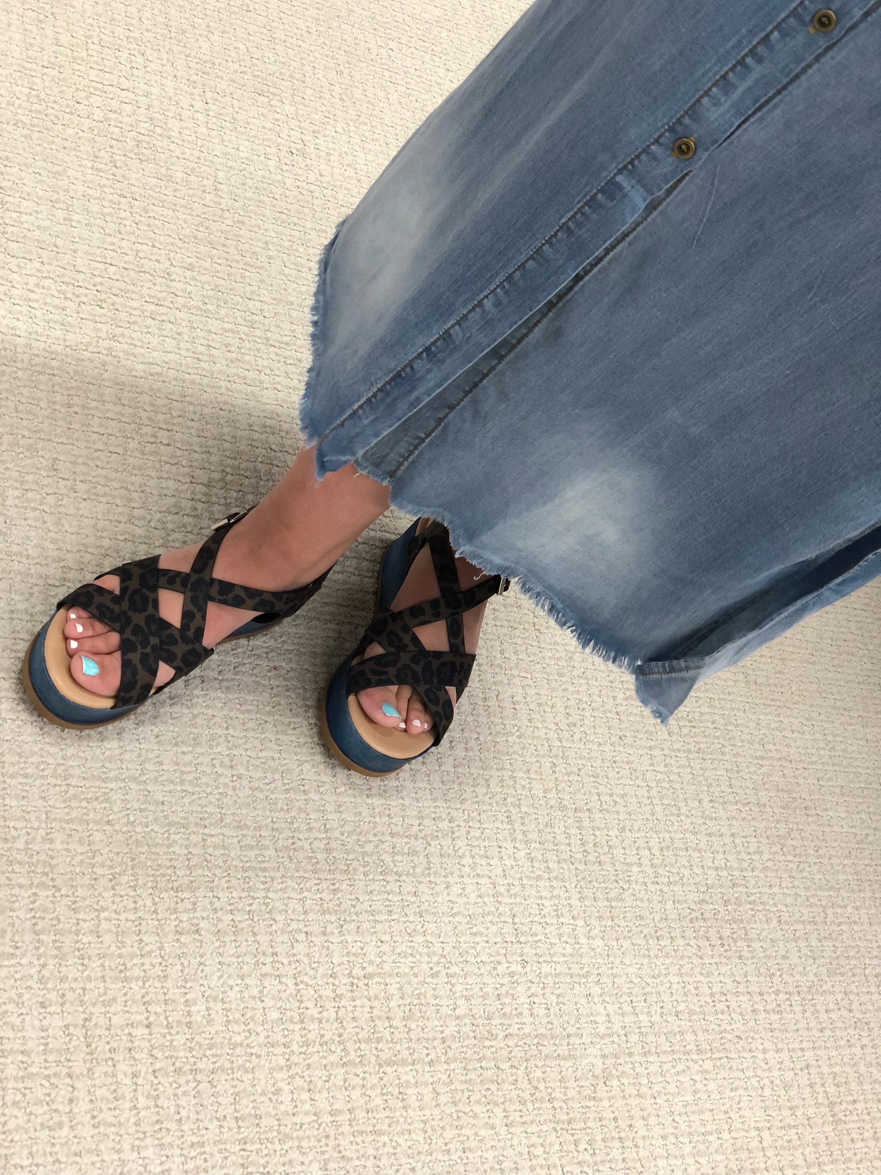 Crazy Train Wild Denim Wedges