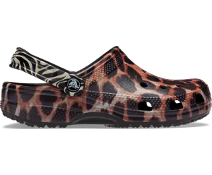 Crocs Unisex Classic Animal Remix Clog - Black / Multi
