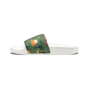 Dinosaur Youth Sandals with Printed Strap Surface
