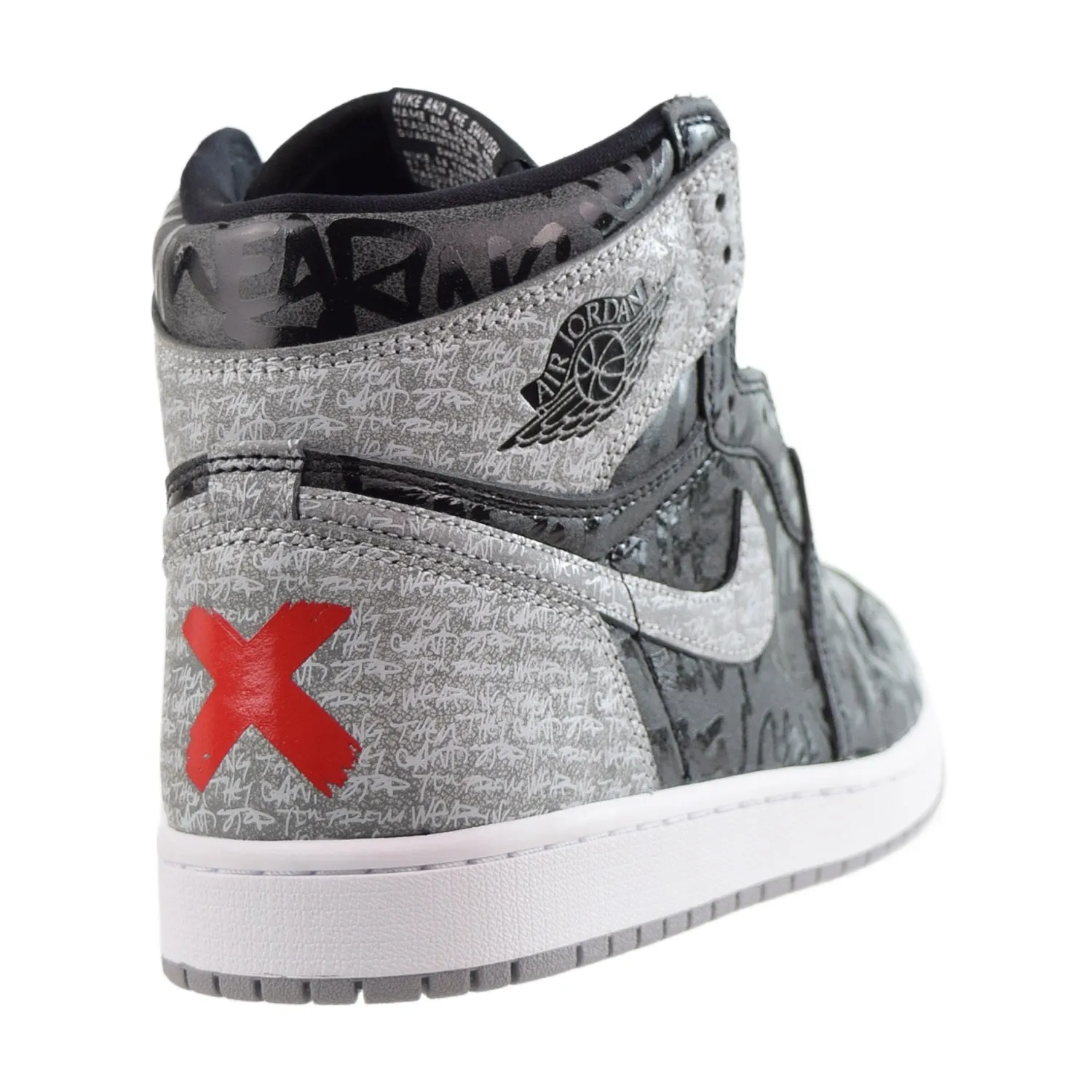 Jordan 1 Retro High OG Rebellionaire Men's Shoes Black-White-Particle Grey