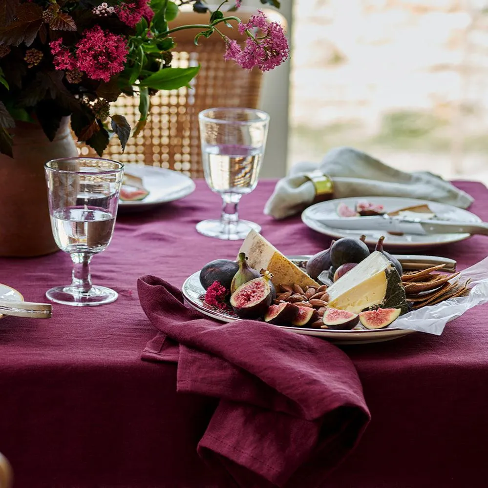 NEW Linen Tea Towel Burnt Cherry