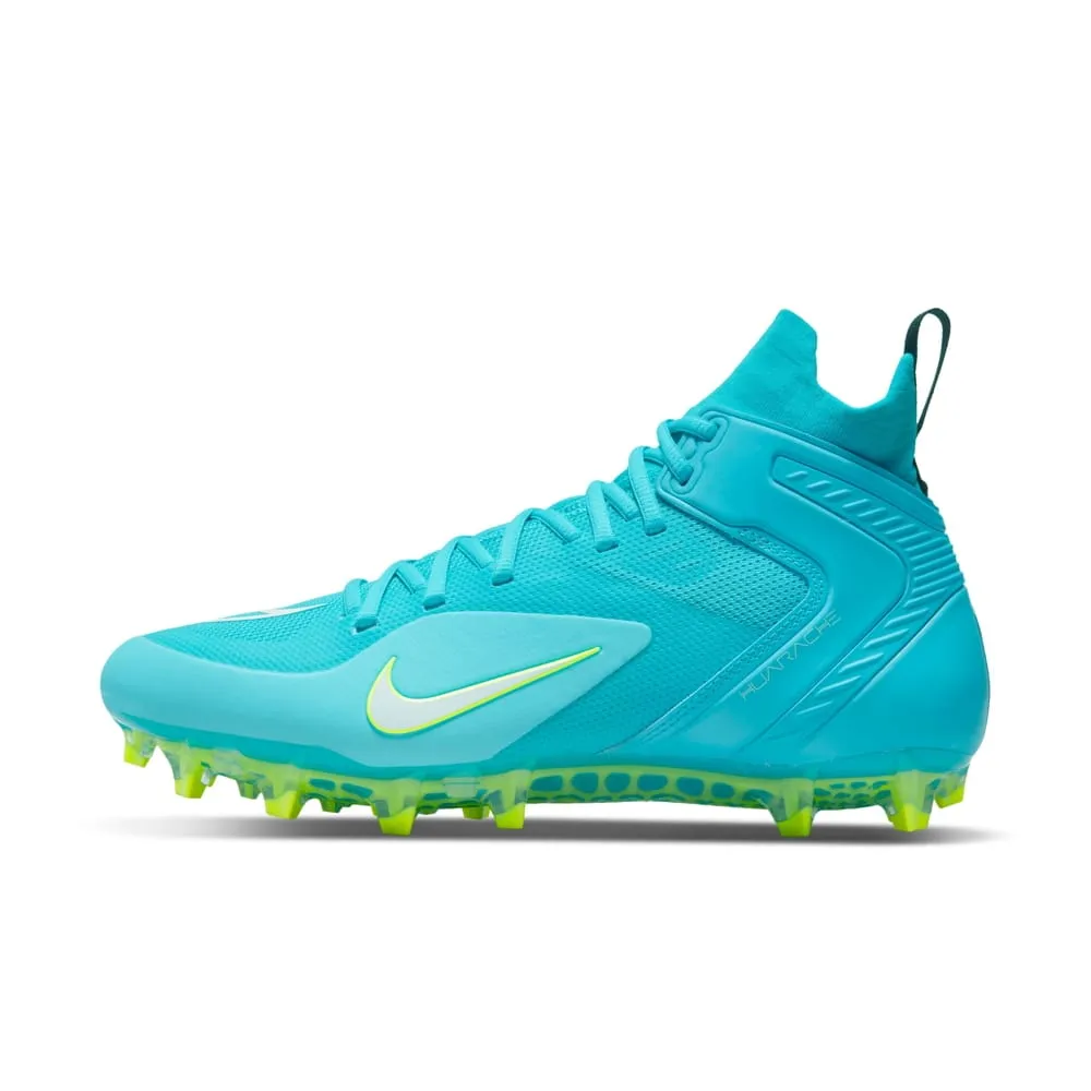 Nike Alpha Huarache 8 Elite Turquoise Blue/Volt Lacrosse Cleats
