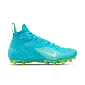 Nike Alpha Huarache 8 Elite Turquoise Blue/Volt Lacrosse Cleats