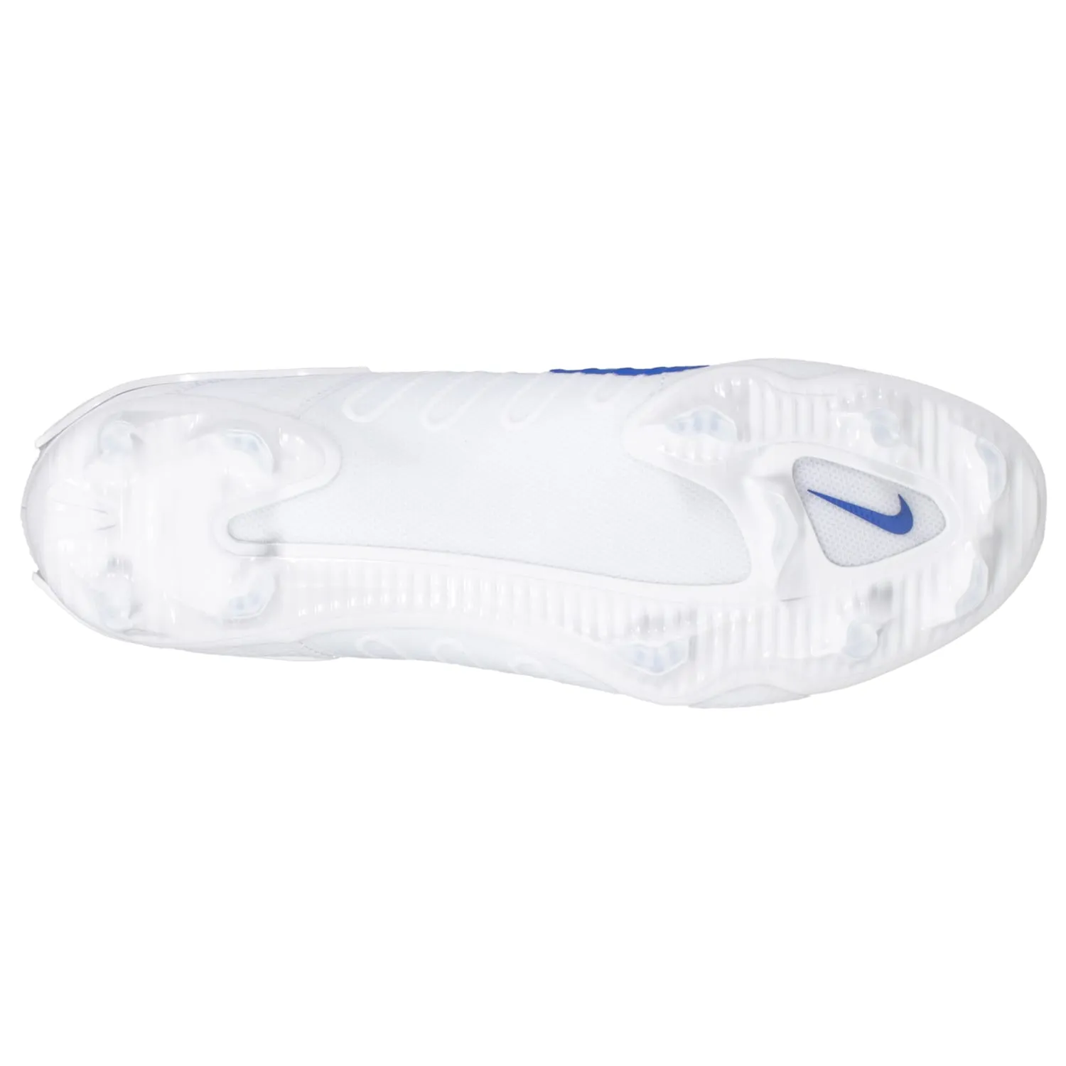 Nike Huarache 9 Elite Mid Lax White/Royal Blue Lacrosse Cleats