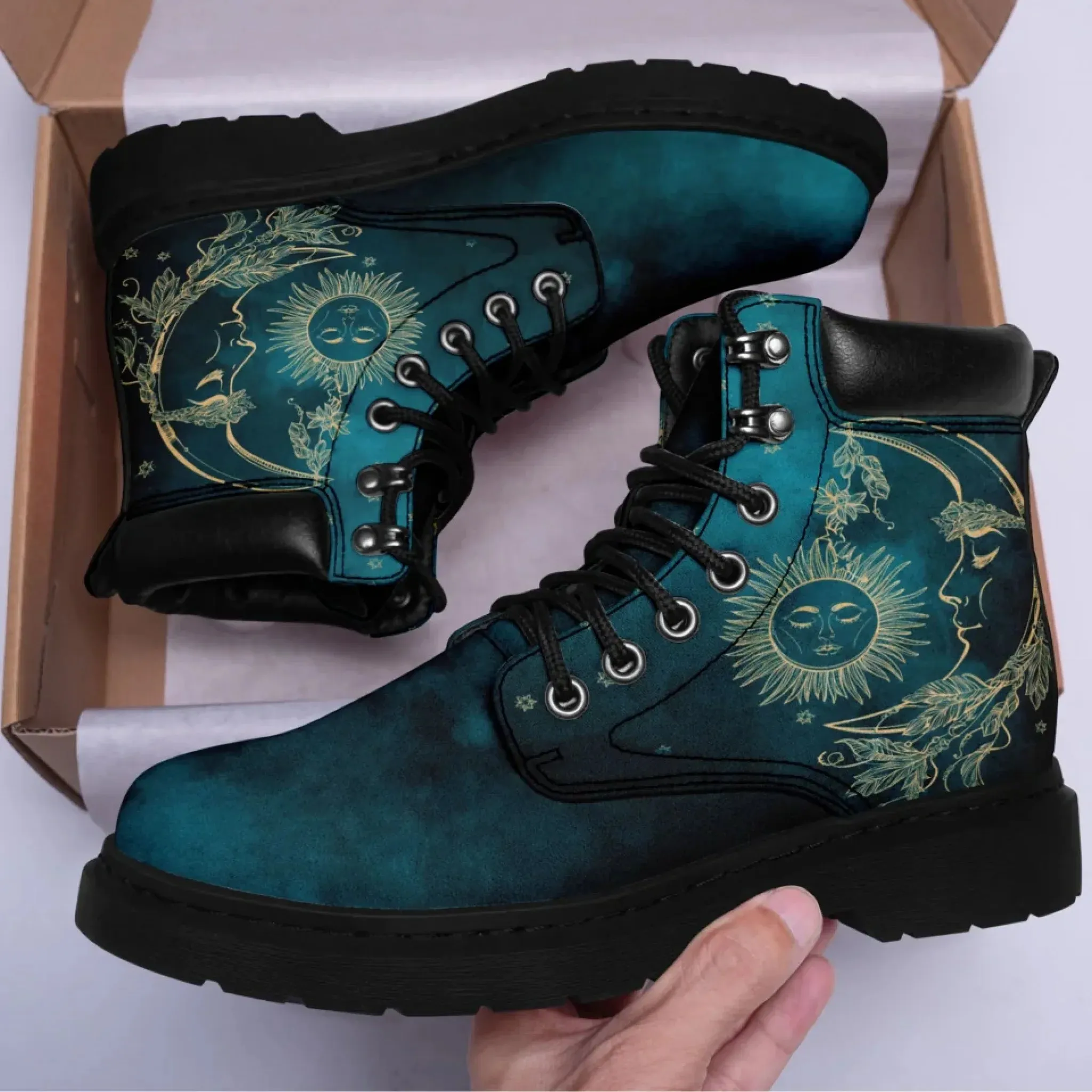 Personalized Yoga-Inspired Designs Boots, Custom Harmony Boots, Stylish Unisex Boots