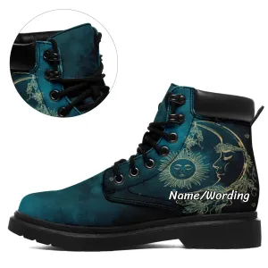 Personalized Yoga-Inspired Designs Boots, Custom Harmony Boots, Stylish Unisex Boots