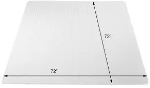 Premium: 72 x 72 Square .200" Clear Vinyl Chairmat