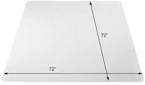 Premium: 72 x 72 Square .200" Clear Vinyl Chairmat