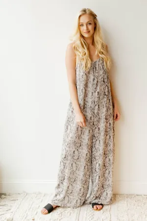 python wide leg jumpsuit