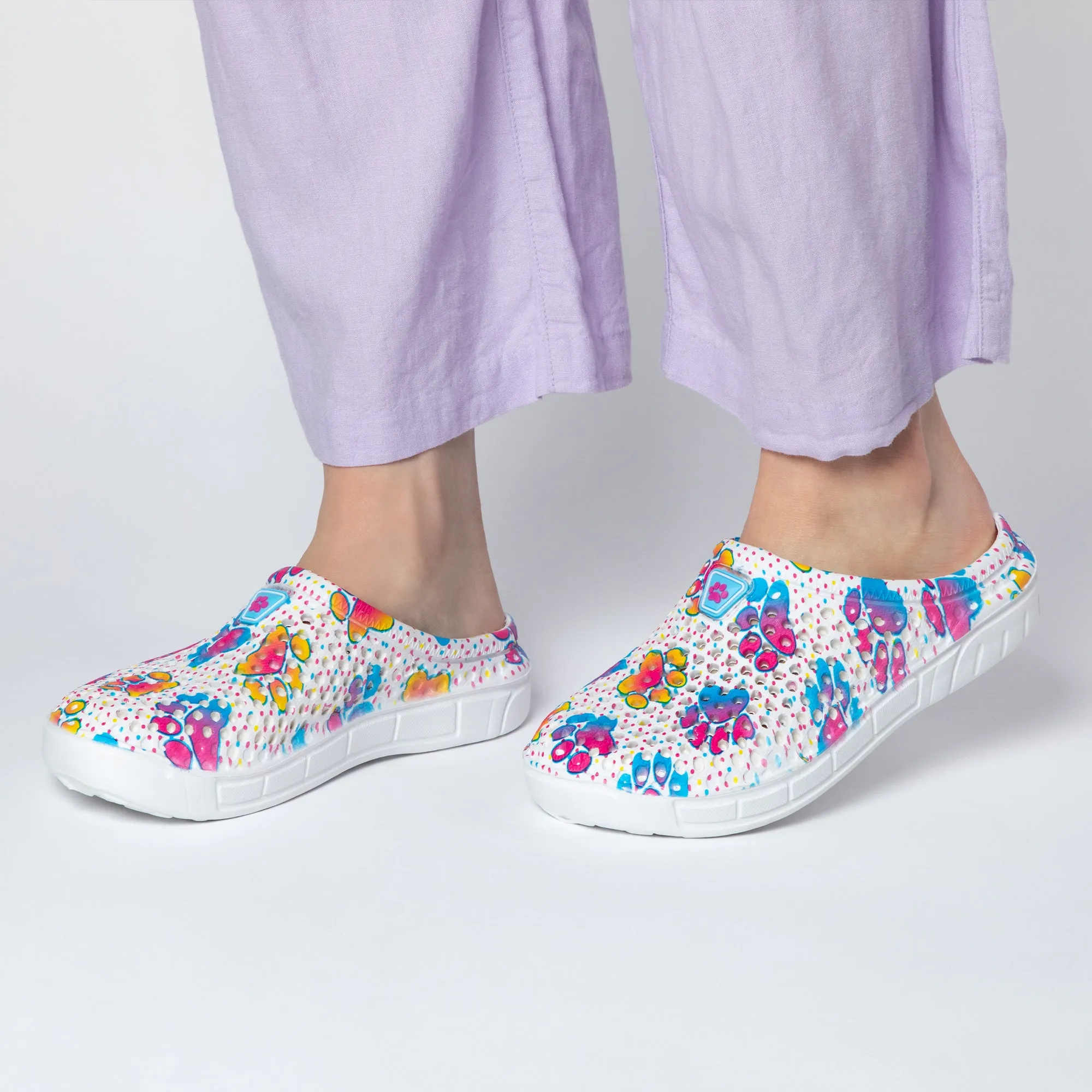 Rainbow Paw Slip-On Clogs