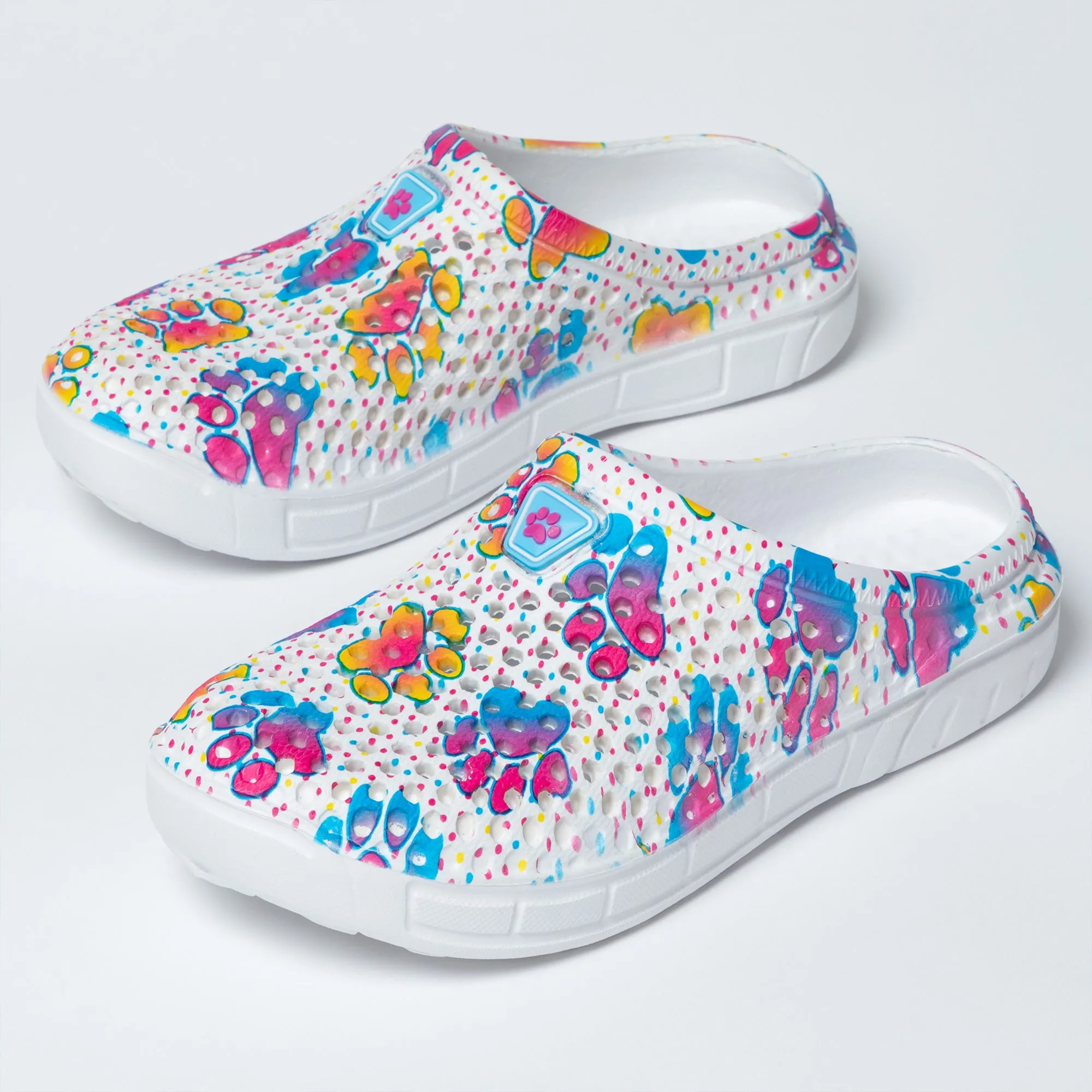 Rainbow Paw Slip-On Clogs