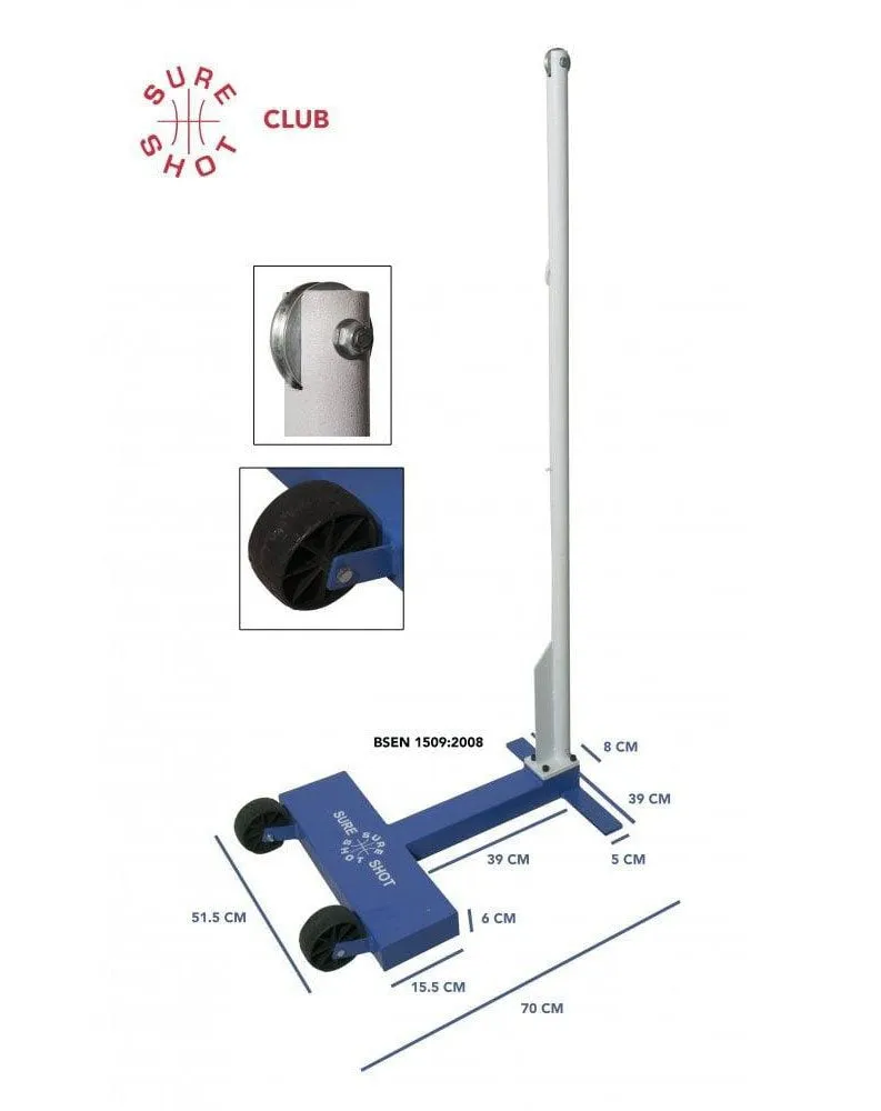 Sure Shot Club Wheelaway Badminton Posts (Pair) - 45Kg