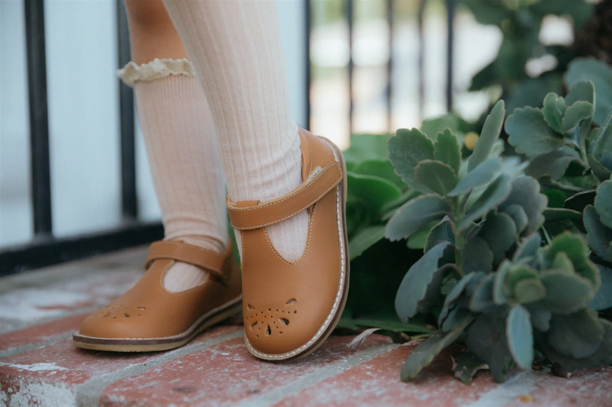 T-Bar Shoes - Chestnut